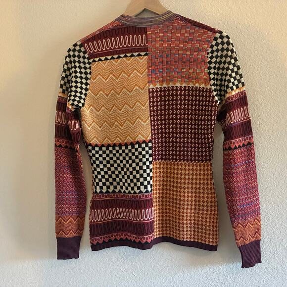 Ulla Johnson Medina Masque Patchwork Cardigan Sweater ASO Only Murders, Size XS - Picture 3 of 8